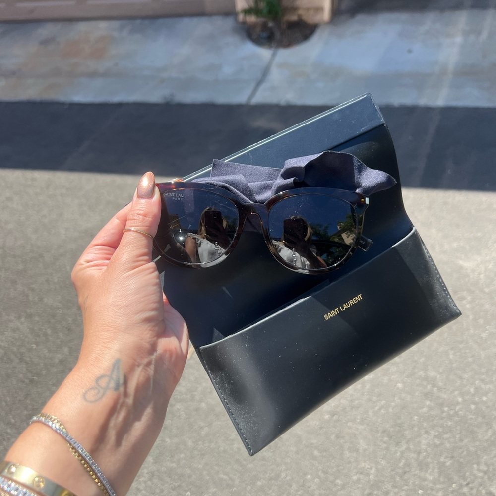 Saint Laurent Dark Tortoise Sunglasses